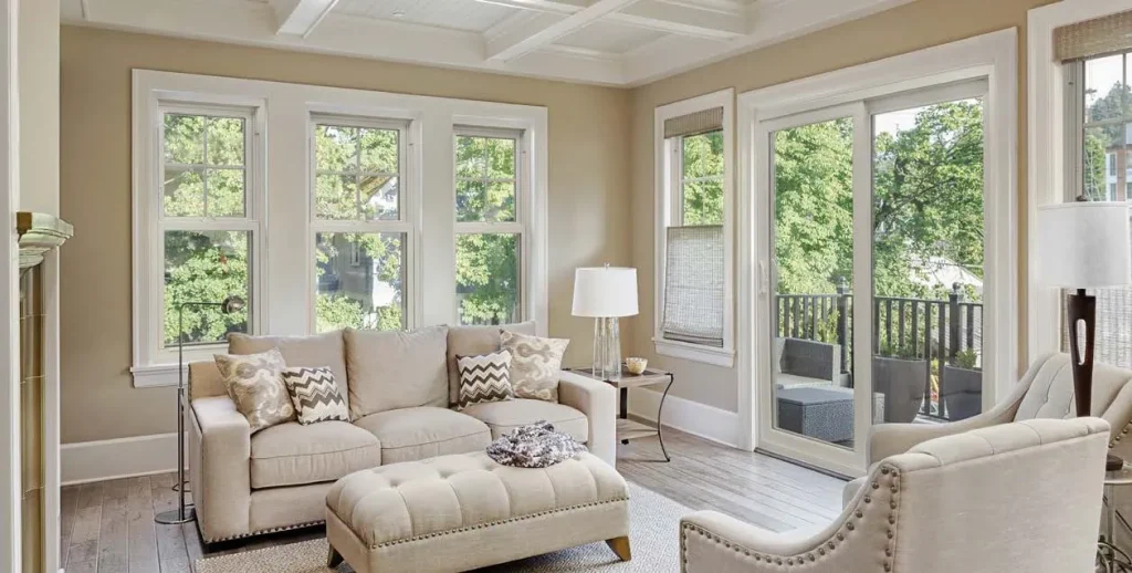 Double hung window replacement improving ventilation and style in Annapolis, MD.